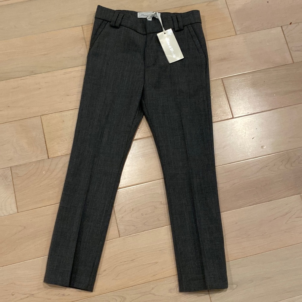 Tartine et chocolat boys wool grey dress pants
